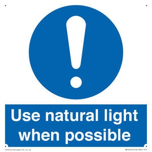 Use natural light when possible